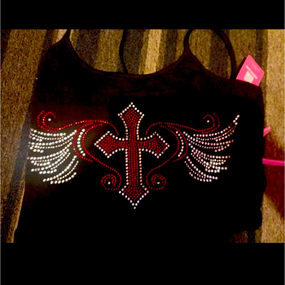 Grunge punk cross Gothic crop top brand new